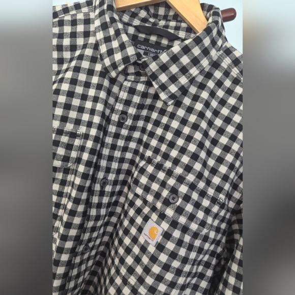 Carhartt Loose Fit Heavyweight Flannel Plaid Man's Sz XL - Picture 3 of 12